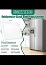New 5304511775 Refrigerator Tempered Glass Shelf Fit Frigidaire FFSS2615TD. Fixed Price $50.15.