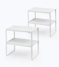 Hhvacuun Cabinet Organizer Shelf, Set Of 4 Shelves, Stackable Metal Kitc. Fixed Price $59.76.