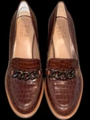 Naturalizer Callie-moc Brown Croc Leather Loafer Pump Women S 7.5. Fixed Price $65.00.