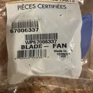 WP67006337 Whirlpool Refrigerator Fan Blade. Fixed Price $24.99.