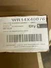 WR14X40076 Freezer Drawer Gasket Grey Oem Genuine Replacement. Fixed Price $110.00.