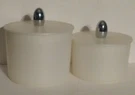 Interdesign Pearl White Medium & Small Domo Storage Bins Boxes Lid Round Retro. Fixed Price $27.00.