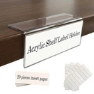Acrylic Shelf Label Holder, 20 Pack L-shape Rigid Holders For Lib.... Fixed Price $21.85.