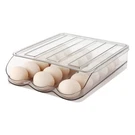 Mesrosa Holder For Fridge, Automatically Layers 18 Eggs, White. Fixed Price $25.99.