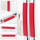 Elcoor Refrigerator Door Handle Covers, Set Of 6, Trimmable, Red, 6PCS. Fixed Price $14.76.