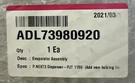 ADL73980920 Lg Evaporator Assembly (j). Fixed Price $86.50.