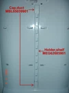 Lg Refrigerator MEG62685901 Shelf Holder W/ Duct Caps MBL65039901. Fixed Price $15.00.