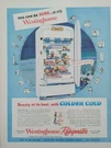 1949 Vintage Westinghouse Refrigerator Print Ad, Post Wwll. Fixed Price $9.69.