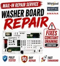 Whirlpool Amana Maytag W11607637 Constant Drain (code F3E1) Washer Board Repair. Fixed Price $99.99.
