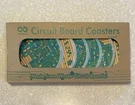 Lot Of 6 Circuit Coasters Recycled Computer Boards For Drink + Rubber Edge. Fixed Price $15.00.