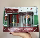 New! National Lampoons Christmas Vacation Glass Ice Cube Tray Gift Pack Nib. Fixed Price $18.00.