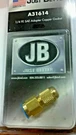 Brass Flare Adapter 1/4FMF X 1/4MF W/cap & Valve Core, Jb Part# A31614. Fixed Price $12.95.