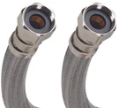 High-flexible Water Heater Connector, 3/4 In, Fip, Stainless Steel, Nickel, 12. Fixed Price $19.25.