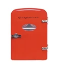 Frigidaire 6-CAN Mini Retro Beverage Fridge, Red. Fixed Price $25.00.
