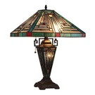 Chloe Lighting Innes Mission Tiffany-style 3 Double Lit Table Lamp 16"W. Fixed Price $225.39.