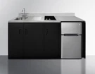 Summit 72" All-in-one Kitchenette, Burner Smooth Cooktop, CK72ADASINKL. Fixed Price $3795.00.