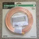 Everbilt 7251-15-14- 1/4 In. X Ft. Copper Ice Makee Supply Line Kit Free Ship. Fixed Price $28.99.