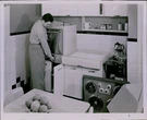 LG857 1955 Original Photo Built Rage Oven Stacked On Top Of Cabinet Kitchen. Fixed Price $20.00.