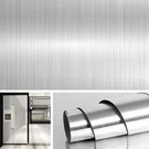 Livelynine Brushed Nickel Peel And Stick Wallpaper Silver Stainless Steel. Fixed Price $12.16.