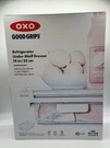 Oxo Good Grips Refrigerator Under Shelf Drawer 14 Clear Storage Bin. Fixed Price $20.00.