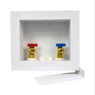 Oatey F1807 Washing Machine Box, 1/4-TURN Valves, Adjustable, Pex, White. Fixed Price $27.99.