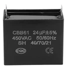 CBB61 Starting Run Capacitor Generator 450V 24UF 50/60HZ For 400/350/300/250V. Fixed Price $15.27.