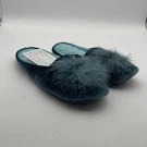 Gritheim Turquoise Fuzzy Pom Velvet House Slippers Women's Size 7-8 New. Fixed Price $27.30.