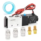 Airix 4V210-08 Pneumatic Solenoid Valve DC12V, NPT1/4 Black And Silver. Fixed Price $27.58.