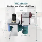 W10238100 20W 60HZ AC120V Refrigerator Water Inlet Valve Fit For Whirlpool. Fixed Price $18.87.