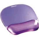 Fellowes Gel Crystal Transparent Mousepad And Wrist Rest - Purple, 9.05" X 7.95". Fixed Price $34.36.