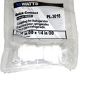 Watts PL-3016 Quick-connect Coupling For Refrigerator 5/16IN Od X 1/4IN. Fixed Price $12.75.