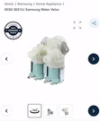 Samsung Washer Water Inlet Valve DC62-30312J, DC62-30312H. Fixed Price $12.50.
