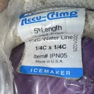 Accu-crimp 5' Pvc Water Line Ice Maker Hose Lead-free 1/4C X IPN05. Fixed Price $8.99.