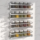 4 Pcs Silver Wall Mounted Spice Rack 16 Hooks Organizer Pantry Door Shelf. Fixed Price $29.30.