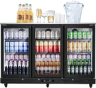 Cooler Commercial Bar With 3 Glass Doors 12 Cu.ft Counter Height Back Bev. Fixed Price $1681.19.