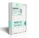 Accumulair Diamond 24X36X1 Merv 13 Hvac Furnace Filter (4-PACK). Fixed Price $55.00.
