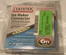 Certified Appliance Acc. Braided Stainless Steel Ice Maker Connector 6FT. (#59). Fixed Price $11.96.