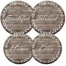Stylish Burner Covers Set Of 4 For Range Accessories, Gratitudes Wood Board M.... Fixed Price $27.69.