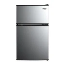 Arctic King 3.2 Cu Ft Two Door Mini Fridge With Freezer, Stainless Steel, E-star. Fixed Price $129.99.