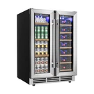 Euhomy Wine And Beverage Refrigerator, 24 Inch Dual Zone Cooler With Gla.... Fixed Price $855.49.