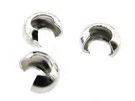 100 Ea Sterling Silver 3.5MM Crimp Covers. Fixed Price $38.95.