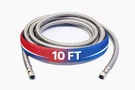 Refrigerator Icemaker Hose (10 Ft) - Universal Fit Foot, Stainless Steel. Fixed Price $26.99.