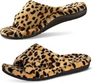 Gritheim Women's Orthotic Arch Support Slippers Fuzzy Adjustable 7, Leopard. Fixed Price $40.17.