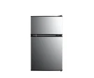Mainstays 3.2 Cu Ft Mini Fridge W/ Freezer, 2-DOOR Stainless Steel. Fixed Price $155.00.