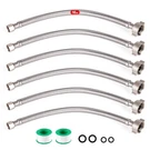 Keokle Toilet HOSE,16INCH 6PACK Water Supply Line,braided Stainless Steel. Fixed Price $56.08.