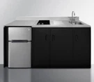 Summit 72" All-in-one Kitchenette, Burner Smooth Cooktop, CK72ADASINKR. Fixed Price $3795.00.
