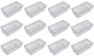 (12) Interdesign Linus 52330 3" X 6" 2" Clear Drawer Storage Organizer Bins. Fixed Price $60.90.