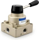 Baomain Rotary Lever Hand Valve HV-02 PT1/4 Air Flow Control 3 Position Way. Fixed Price $20.99.