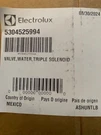 Genuine Electrolux / 5304525994 Frigidaire Water Inlet Valve Triple Solenoid. Fixed Price $34.99.