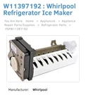 New Oem Ice Maker For Whirlpool Kitchenaid Jennair Refrigerators W11397192. Fixed Price $95.00.